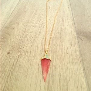 Pink Arrowhead Necklace